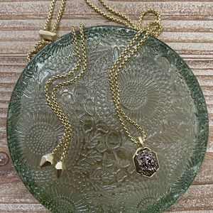 Teo Gold with silver drusy brand new without tag